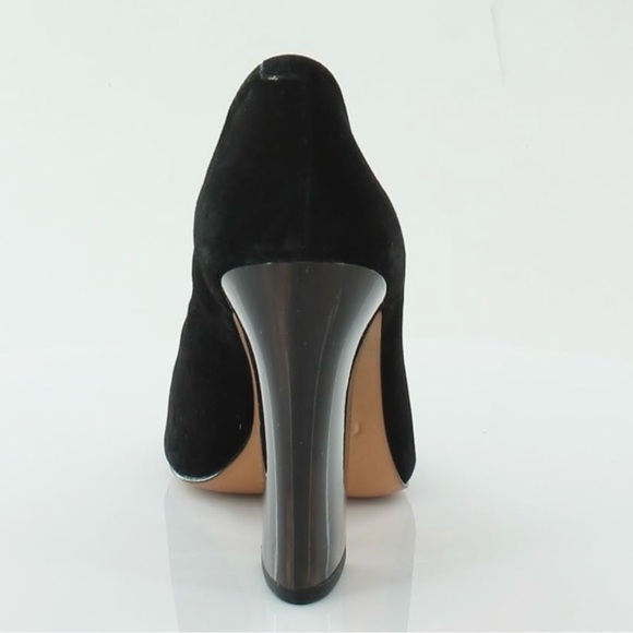 Coach women’s Roslyn Black Suede Peep Toe Heels - Picture 4 of 11